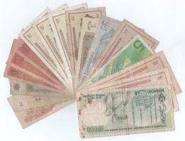 Vegyes, 17db-os külföldi bankjegy tétel, közte Hollandia 1973. 5G + Jugoszlávia 1978-1986. 10D - 100...