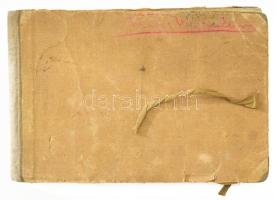 Kézdi-Kovács Elemér (1898-1976): Vázlatfüzet össz. 9 db rajzzal. Szén, papír, jelzett a a borítón és...