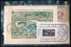 Min. 1.100 db német bélyeg, hozzá néhány blokk és küldemény is, zacskóban