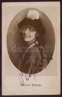 Péchy Erzsi  színésznő dedikált képeslap