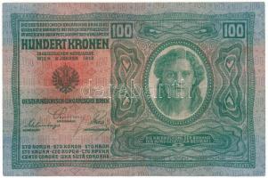 Ausztria 1919(1912) 100K vízszintes "DEUTSCHÖSTERREICH" felülbélyegzéssel, mindkét oldal n...