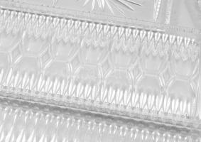 5 darab kristály kínálótálca, klf mintákkal, cca 33x15 cm