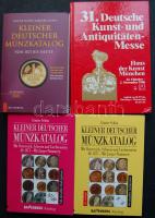 4 db német numizmatikai és régiség katalógus 1986-2001