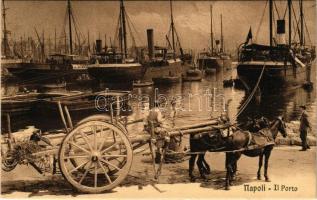 Napoli, Naples; Il Porto. Ed. E. Ragozino / port, steamship