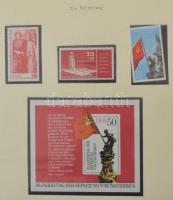 NDK emléklap és kiállítási lapok "Út a szocializmusba" témában feldolgozva, barna borítóva...