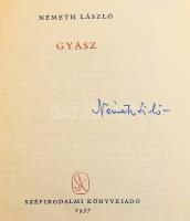 Németh László: Gyász. A szerző, Németh László (1901-1975) író által ALÁÍRT példány. Bp., 1957, Szépi...