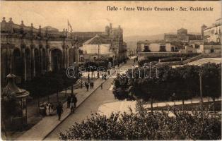 1912 Noto (Sicilia), Corso Vittorio Emanuele, Sez. Occidentale. G. Cavarra / road (EK)