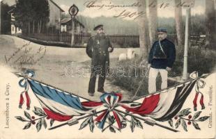Lascemborn and Cirey the French-German border with frontier-guards