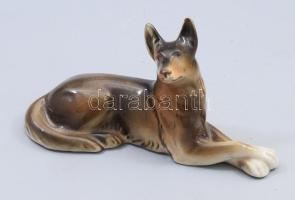 Royal Dux kutya figura, jelzett, hibátlan, 17x9 cm