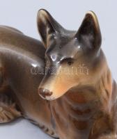 Royal Dux kutya figura, jelzett, hibátlan, 17x9 cm