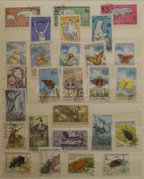 Állat motívum bélyegek az egész világból, 8 lapos közepes berakóban