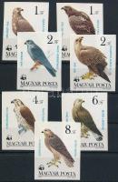 1983 Madarak vágott sor / Mi 3624-3630 imperforate set