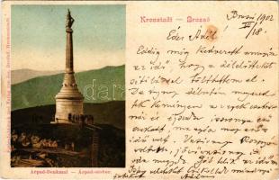 1902 Brassó, Kronstadt, Brasov; Árpád szobor. Jos. Drotleff / statue (EK)