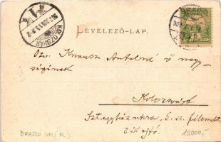 1902 Brassó, Kronstadt, Brasov; Árpád szobor. Jos. Drotleff / statue (EK)