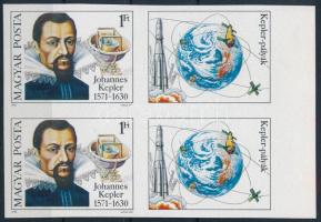 1980 Kepler vágott szelvényes pár / Mi 3459 imperforate pair with tabs