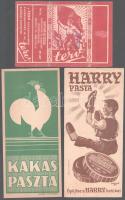 "TERV" szivarkapapír címke rajta "76 Fillér" bélyegzéssel + "Harry pasta&qu...