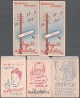 2db "NIKOTEX" számolócédula + 3db szivarka/cigaretta tasak (2db Nikotex, 1db Senator)