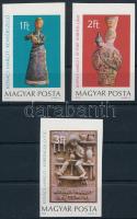 1978 Kovács Margit kerámiák vágott sor / Mi 3323-3325 imperforate set