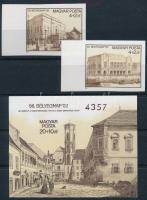 1983 Bélyegnap ívszéli vágott sor és vágott blokk / Mi 3632-3633 imperforate set + 166 block