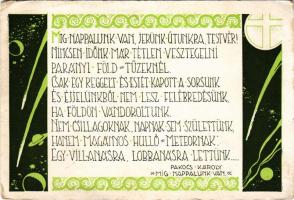 1951 Pakocs Károly, 'Míg nappalunk van', kiadja a Szalézi Művek / religious card (EB)