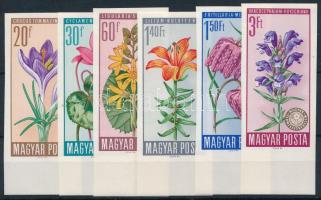 1966 Természetvédelem ívszéli vágott sor / Mi 2212-2217 imperforate margin set