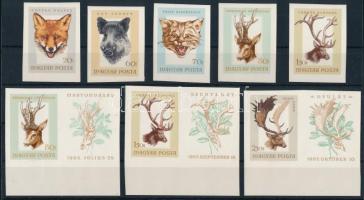 1966 Trófeák vágott sor / Mi 2255-2261 imperforate set