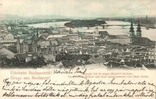 Budapest a Margit híddal ás a Margitszigettel