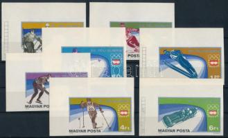 1975 Téli olimpia ívsarki vágott sor / Mi 3089-3095 imperforate corner set