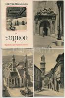 Sopron - 8 db MODERN fekete-fehér város képeslap, Magyar Műemlékek-sorozat, saját tokban. Képzőművészeti Alap