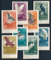 1959 Madarak vágott ívszéli sor / Mi 1593-1600 imperforate margin set