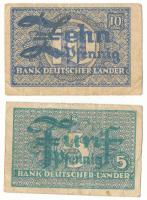 Német Szövetségi Köztársaság 1948. 5pf + 10pf T:F,VG FRG 1948. 5 Pfennig + 10 Pfennig C:F,VG Krause P#11, P#12