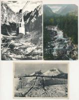 23 db MODERN és 2 db RÉGI Magas Tátra képeslap vegyes minőségben, közte 1 préselt havasi gyopár / 23...
