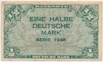 Német Szövetségi Köztársaság 1948. 1/2M T:F GFR 1948. 1/2 Mark C:F Krause P#1