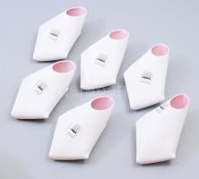 ASA Selection 6 darabos krémrózsaszín design váza szett. Színes porcelán, újszerű, h: 13 cm