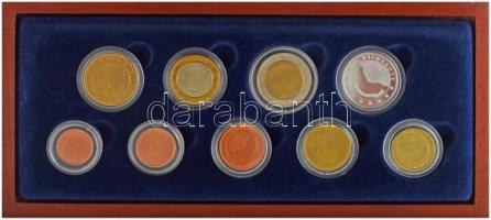 Szlovénia 2005 k. 1c-2E (8xklf) "Euro próbaveretek" szettben + Ag emlékérem (8,04g/0.999/2...