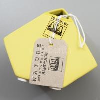 Asa Selection 6 darab posztmodern sárga design váza, 9x5x8 cm