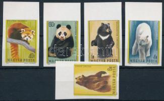 1977 Mosómedve és medvefélék vágott ívszéli sor / Mi 3242-3247 imperforate margin set