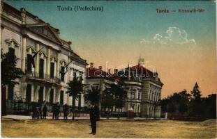 1924 Torda, Turda; Prefectura / Kossuth tér, Prefektúra / square, administrative palace (EK)