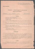 1929 Tájékoztató a katonai ellátásban álló egyének részére, benne: Zámory Imre ezredes igazoló nyila...