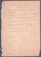 1929 Tájékoztató a katonai ellátásban álló egyének részére, benne: Zámory Imre ezredes igazoló nyila...