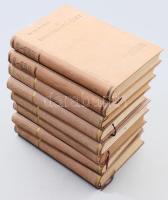 Marczell Mihály: A bontakozó élet I-VIII. köt. A szerző, Marczell Mihály (1883-1962) által DEDIKÁLT példány! Bp., 1932-1938, Élet. Marczell Mihály (1883-1962) a 20. század egyik legnagyobb hatású magyar katolikus nevelője volt ? s egyben a budapesti Központi Szeminárium egykori rektora, esztergomi főegyházmegyés áldozópap, pápai kamarás, tiszteletbeli kanonok, prelátus, 1948-tól apostoli protonotárius; egyetemi tanár, rektor, papnevelő, egyházi író, szerkesztő, cenzor és hitszónok. Kiadói aranyozott egészvászon-kötés.