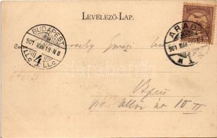 1901 Arad, Városháza (Wárosház, téves felirat!). Edgar Schmidt kiadása (Dresden-Budapest) 5302. / to...