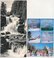 11 db MODERN Magas Tátra képeslap vegyes méretben / 11 modern Vysoké Tatry postcards (High Tatras) i...