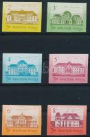 1986 Kastélyok vágott sor / Mi 3854-3859 imperforate set