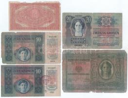 1912. 100K "1926 87777" felülbélyegzés nélkül + 1913. 20K felülbélyegzés nélkül + 1915. 10...
