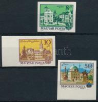 1974 Tájak-városok vágott sor / Mi 3001-3003 imperforate set
