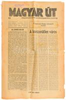 1944 A Magyar Út világnézeti és társadalompolitikai hetilap XIII. évfolyamának március 23-i száma