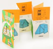 cca 1960/70 Sport-, Játék- és Hangszerkereskedelmi Vállalat sátor katalógus, 1-1 beírással.