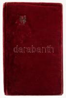1906-1920 Emlékkönyv, bársony borítással, beírásokkal
