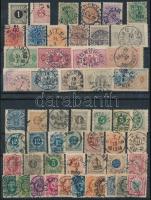Svédország 1858-1914 53 db bélyeg szép bélyegzésekkel, 2 stecklapon
